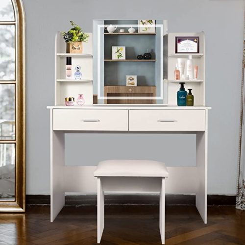 Dressing table with shelves from Amazon.