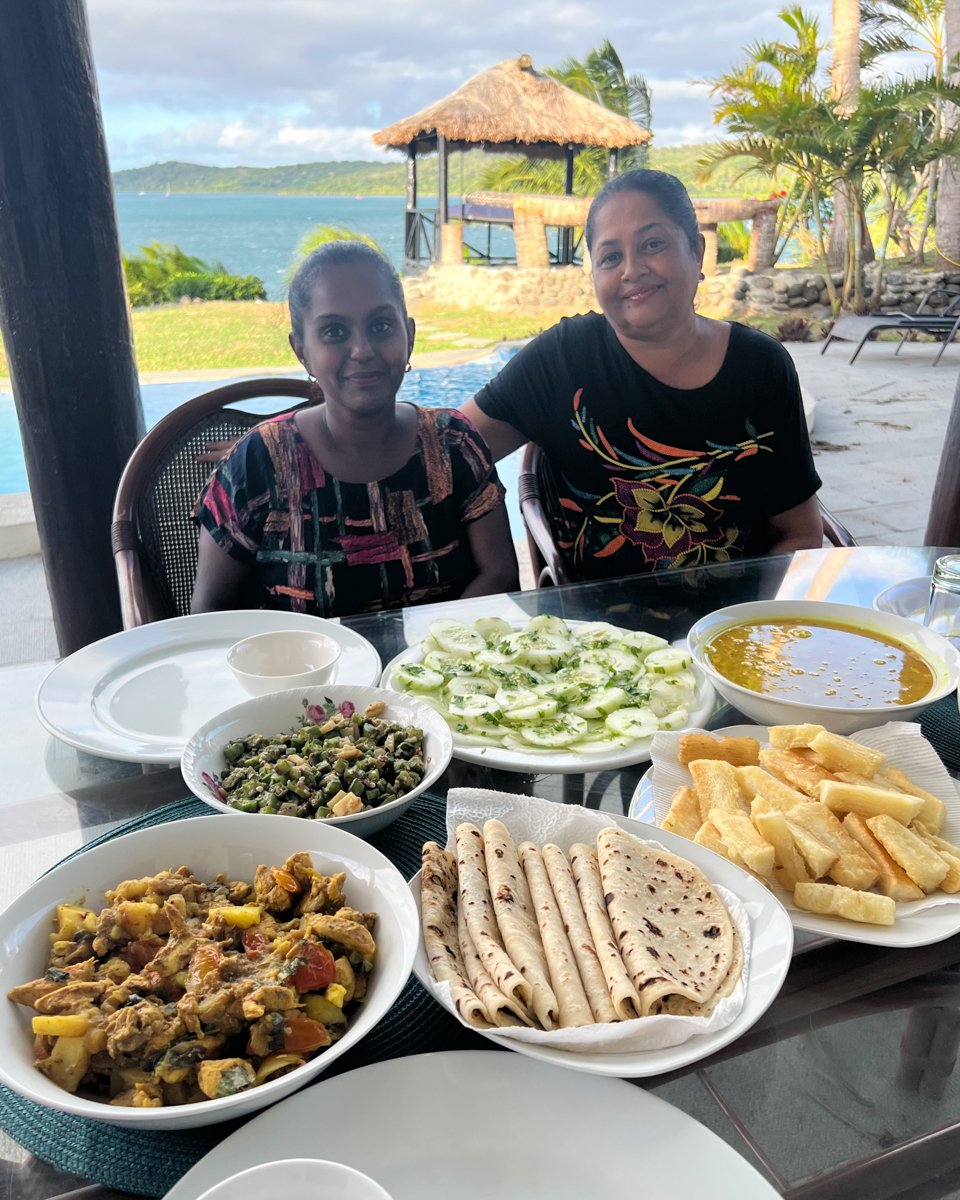 Priti's Paradise Rakiraki - food cooked by the Sarita and Priscilla - low-tourism Fiji