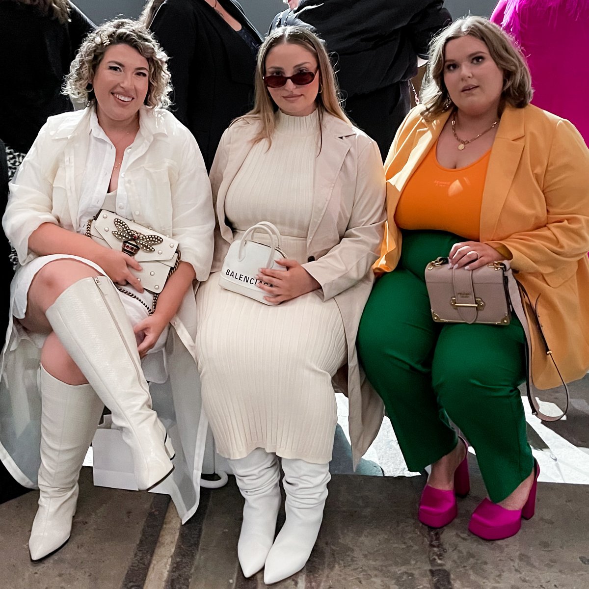 Jo @icurvy Riley @healthychick101 and Katie @kate_parrott atThe Curve Edit Australian Fashion Week 2022