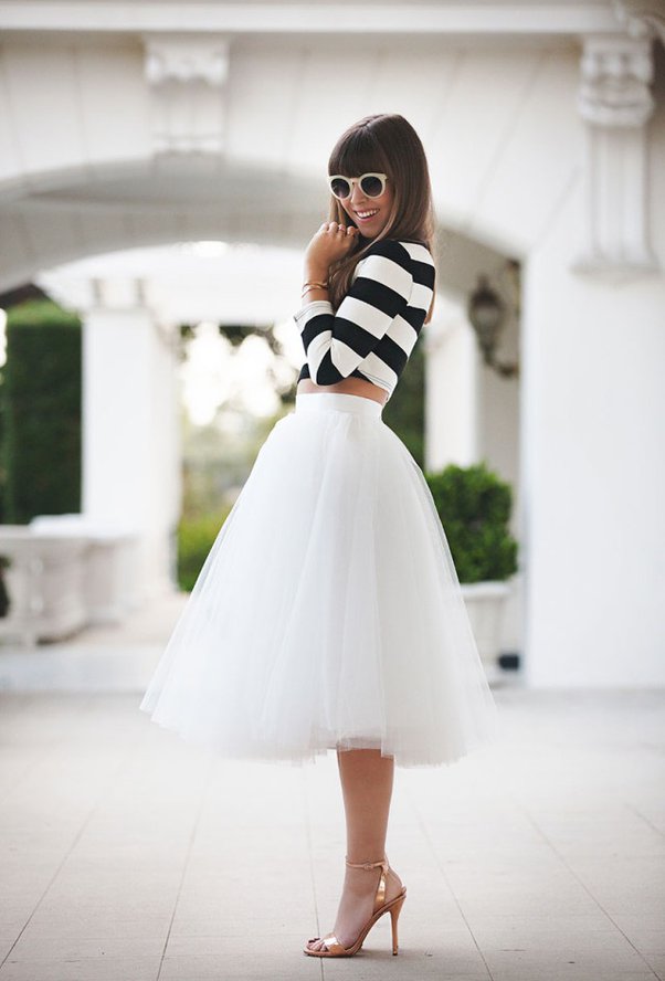 cute white tulle skirt