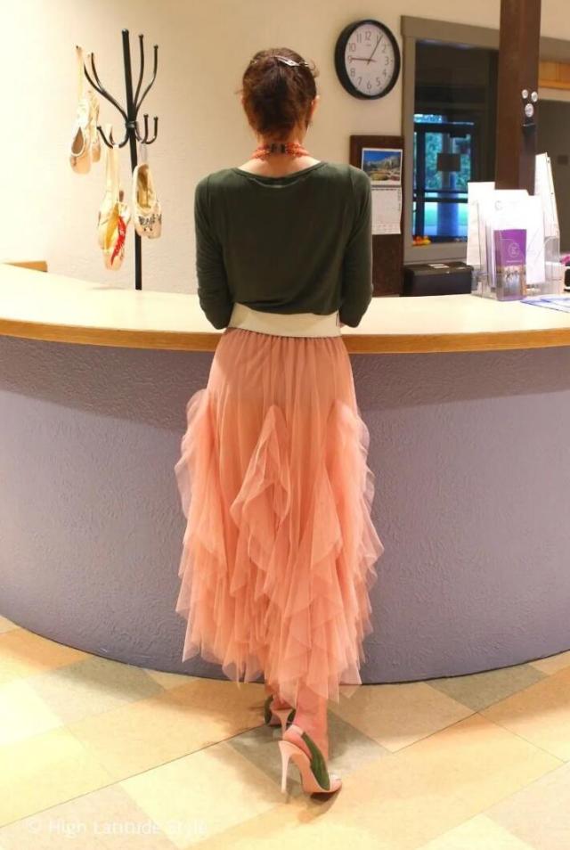 Pink tulle skirt coordination