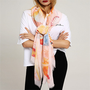 sustainable cotton and viscose scarves