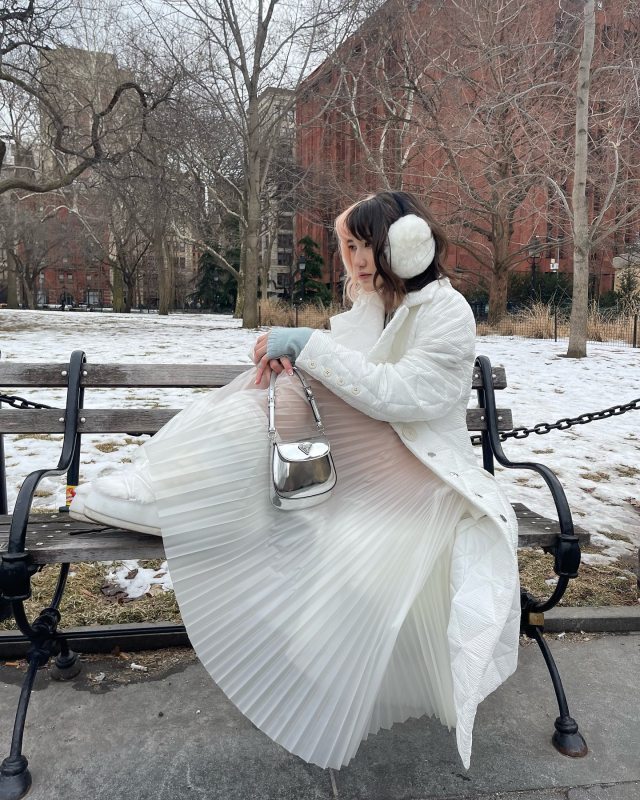 White Skirt NYFW Street Style Look