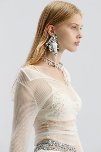 All White Blouse Acne Studios Spring 2021 Ready-to-Wear