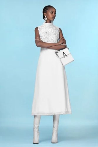 White Long Dress Andrew Gn Spring-Summer 2021 Ready-to-Wear