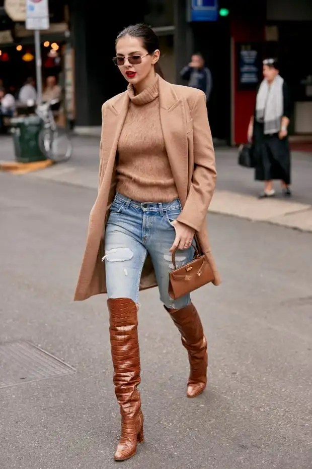 fashion knee high boots outfit ideas street How to Wear Knee High Boots with Fabulous New Fashion Outfits