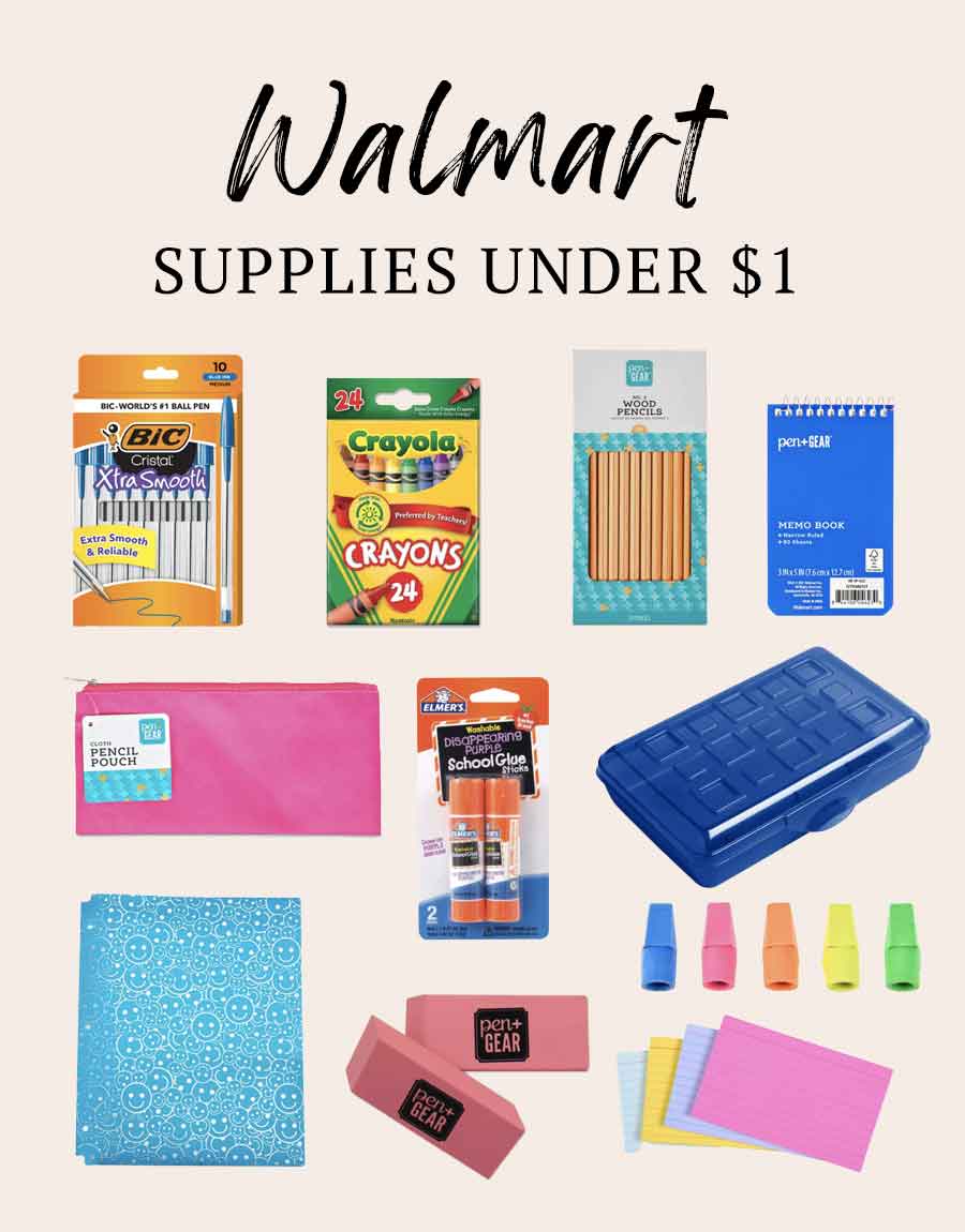 Walmart's Back to School Supplies Under $1